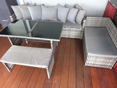 $470 • Buy 5 Piece Outdoor Setting Wicker Rattan