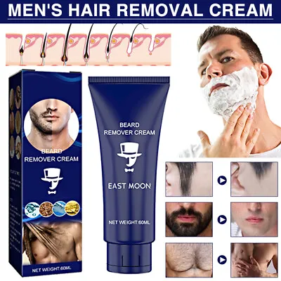 $6.58 • Buy Hair Removal Cream Permanent Men's Facial Beard Remover Gel Face Depilatory