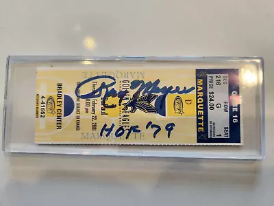 Ray Meyer Autographed DePaul Ticket Stub HOF '79 Marquette 2001 Game In Person • $22
