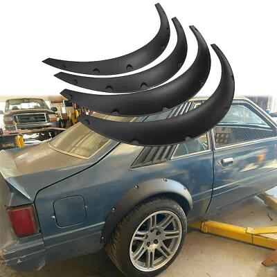 3.5 / 90mm Fender Flares Wide Body Kit Wheel Arches For Ford Mustang Foxbody 3 • $65.65