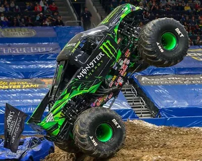 Monster Energy Monster Truck Running On Track 8x10 Glossy Photo #b2 • $2.99