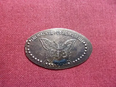 MILWAUKEE PUBLIC MUSEUM BUTTERFLY COPPER Elongated Penny Pressed Smashed 13 • $2.50