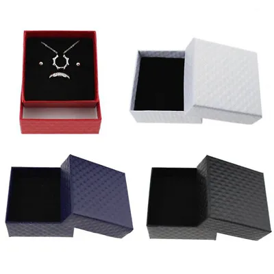 4Pcs Paper Gift Boxes For Ring Earring Necklace Jewelry Storage Case Holder  ❥ • £1.52