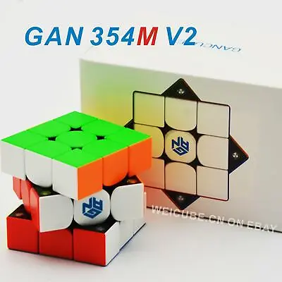 $22.89 • Buy GAN 354M V2 3x3x3 Standard Magnetic Stickerless Speed Magic Cube Twist Puzzle