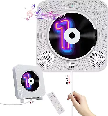 Homlab Wall Mountable Bluetooth CD Player -Speakers FM Radio Anti-skip Protect • £45.99