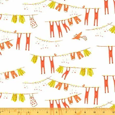 Windham Heather Ross Far Far Away III Laundry Ivory Cotton Fabric BTY • $13.95