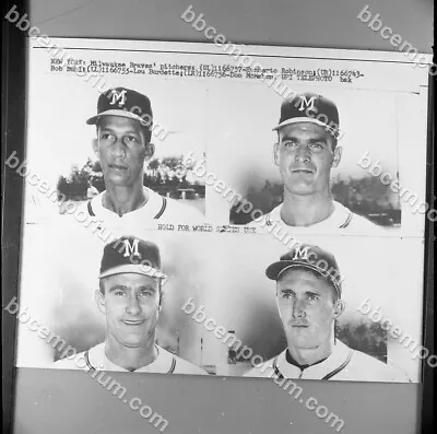 1957 Milwaukee Braves Team Medium Frame Negative - Jim Rowe Archive R812 • $10