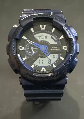 Excellent Casio G Shock Black G 5145 GA-110NM  WR20BAR Steel Blue STUNNING • $75