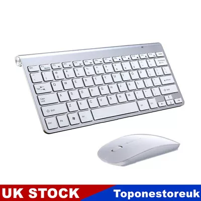 2.4G Slim Mini Wireless Keyboard And Mouse Set Comb Waterproof For PC Laptop Mac • £18.99