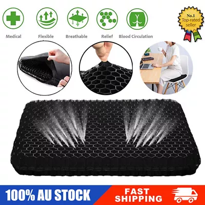 New Gel Chair Seat Cushion For Lower Back Pain Pressure Relief Wheelchair Car AU • $27.79