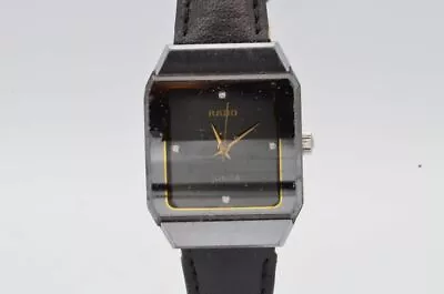 Rado Diastar Women's Watch 25MM 153.0383.3 Ceramic/Gold Quartz Mit Leather Band • $783.31