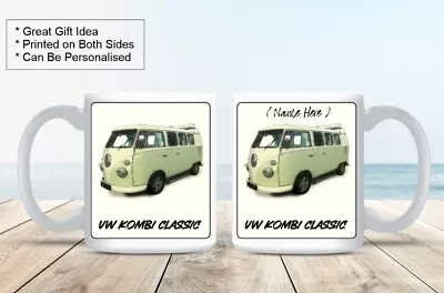 VW Kombi Classic Mug - Water Color Design - Can Be Personalised  • $17.40