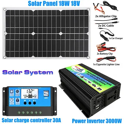 £90.49 • Buy 600W Power Inverter Converter Solar Panel Kit Controller For Caravan Van Boat