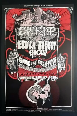 1971 Norman Orr Spirit Elvin Bishop Bill Graham Fillmore Poster Bg 265 1st Mint! • $119.99