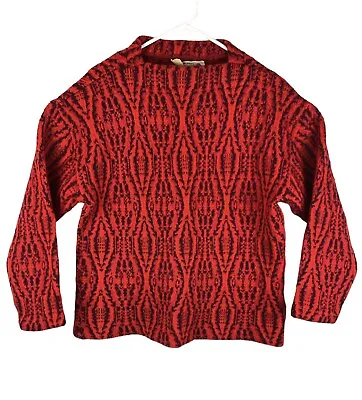 Vintage Iceland Jersey Modeller Hans Heitsch Sweater 100% New Wool Red Size 42 M • $68.99