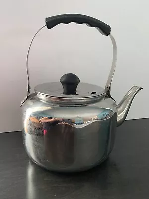 Vintage Farberware Hot Water/teapot Kettle Stainless Steel With Black Handle  • $24.90