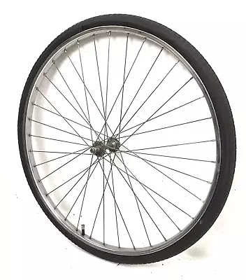 26  X  1-3/8  Front Bicycle Chrome Wheel With Tire Bike Vintage #F26N • $32.97