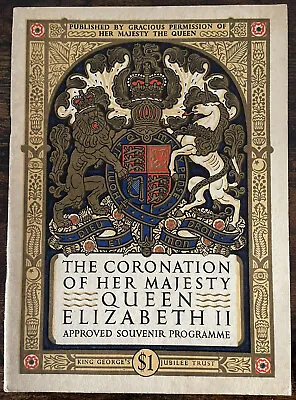 HM Queen Elizabeth II Coronation 1953 Official Programme For Canada • £14.99