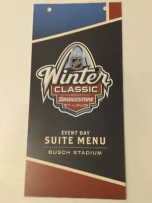 St Louis Blues Winter Classic 2017 Busch Stadium Suite Menu Cover Blackhawks • $30