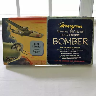 Monogram B-24 Liberator Exact Scale Balsa Wood Model Kit#H-4 Complete VNTG 1954 • $279.98