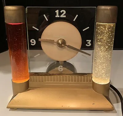 Vintage Mid Century MastetCrafters No 47 Action Starlight Lava Lamp Clock (READ) • $215.99