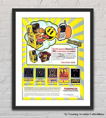Namco Mobile Arcade Ms. Pac-Man Glossy Promo Ad Poster Unframed G5357 • $14.98