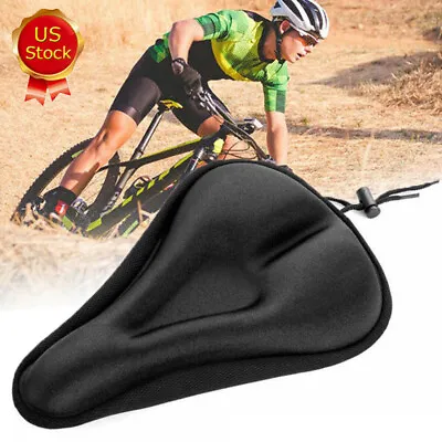 Bike Seat Cover Bicycle Gel Padded Saddle Extra Comfort Soft Cushion Adults Kids • $6.99