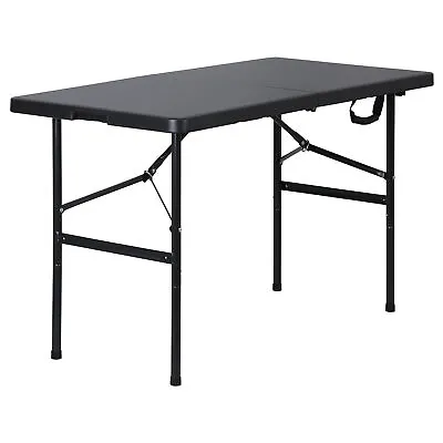 4FT Folding Plastic Table Desk Portable Outdoor Garden Camping Dining Party BBQ • $48.58