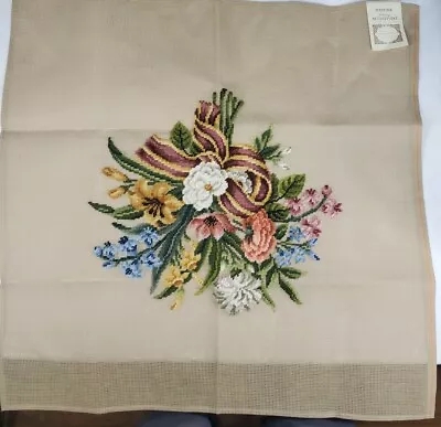 Vintage Madeira Floral  Luxury Needleponint Canvas 27'' X 27''  1304/4  Finished • $80