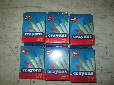 Lot Of 6 Play Right 24 Pack Crayons New In Box • $12