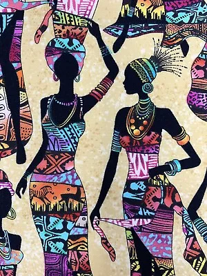 £3.39 • Buy African Queens Fabric, Ethnic Cotton, Wax Print Style, Ladies Women Dancers