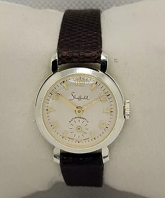 Ladies Sheffield Swiss Aluminum Case Small Seconds Hand Manual Wind Watch K9 • $34.99