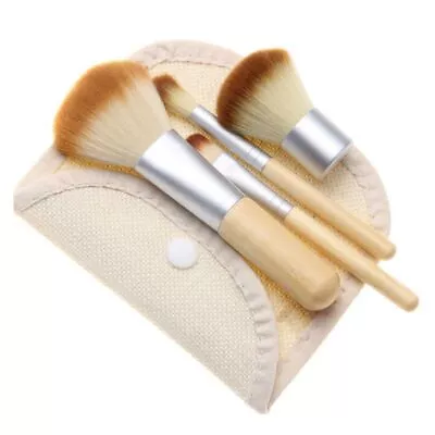 Pro Makeup Kabuki Brushes Cosmetic Blush Brush Foundation Powder Kit Set • $5.48