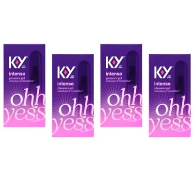 4 Pack K-Y Intense Pleasure Gel Lubricant .34 Oz Each • $79.87