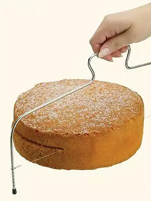 Adjustable Cake Cutting Wire Bread Slicer Cake Cutter Leveler Utensil Decorating • £2.99