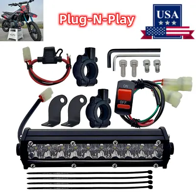 For KLX110 CRF110 TTR110 YZ250F LED Headlight Light Bar Lighting Kit Plug-N-Play • $25.19