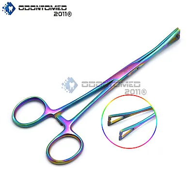 $7.38 • Buy Body Piercing MINI Slotted 6  Pennington Clamp Forceps Tongue Belly Nose RAINBOW