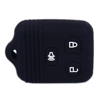 BLACK 3 Button Silicone Remote Key Case Cover Fit For Ford Escape Explorer Em • $12.90