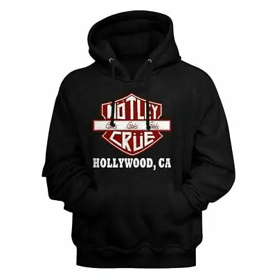 Motley Crue Crue Sign Hoodie Sweatshirt Licensed Rock N Roll Music Band Black • $31.99