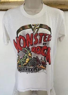 Vintage Van Halen 1988 Monsters Of Rock Tour T Shirt Adult Med Single Stitch USA • $145