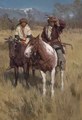 Z.S LIANG The Buffalo Scouts Limited Edition Canvas ART Horseback Native Tracker • $521.25