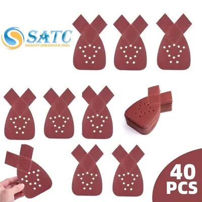 £7.59 • Buy 40PCS Mouse Sanding Sheets Palm Sander Pads Sandpaper P60-240 For Black & Decker