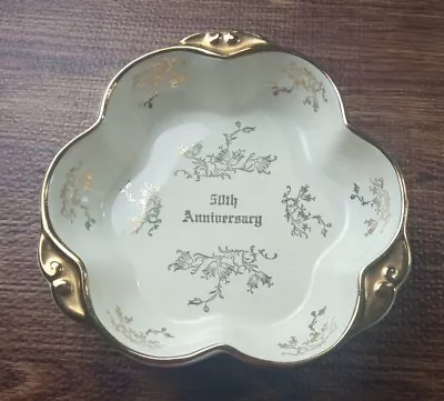 VTG-PEARL CHINA-50th  22KT Hand Decorated Nut Candy Dish Bowl Server • $26