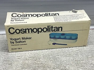 VINTAGE 1975 Salton Cosmopolitan Yogurt Maker YM-4 Complete New NOS • $30