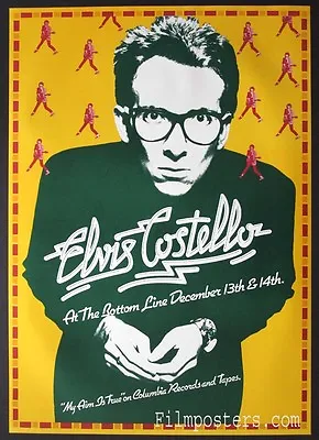Elvis Costello My Aim Is True Vintage Original 1977 Tour Poster  • $150