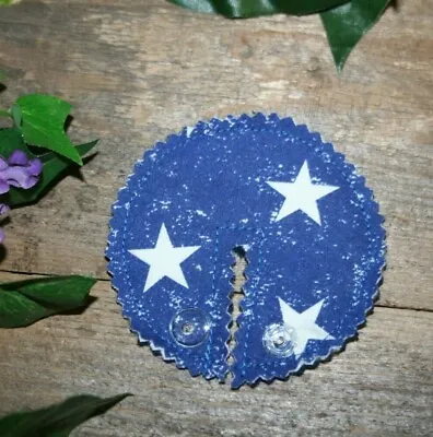 G-tube Pads Mic-key Button Feeding Tube Pads Button Cover Blue And White Star • $2.25