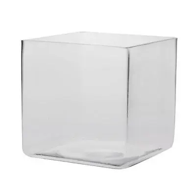 £40.95 • Buy Large Glass Cube 20 X 20 X 20cm  Square Glass Tanker Vase