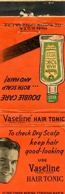 Vaseline Hair Tonic Matchbook • $3.99