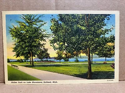 Kollen Park On Lake Macatawa Holland Michigan 1945 Linen Postcard No 871 • $4.80