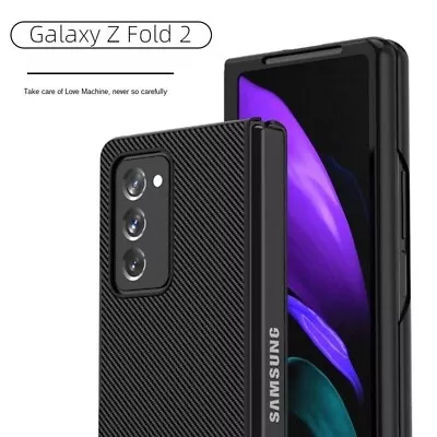 $15.95 • Buy For Samsung Galaxy Z Fold 2 5G Luxury Carbon Fiber Folding Leather Case Cover